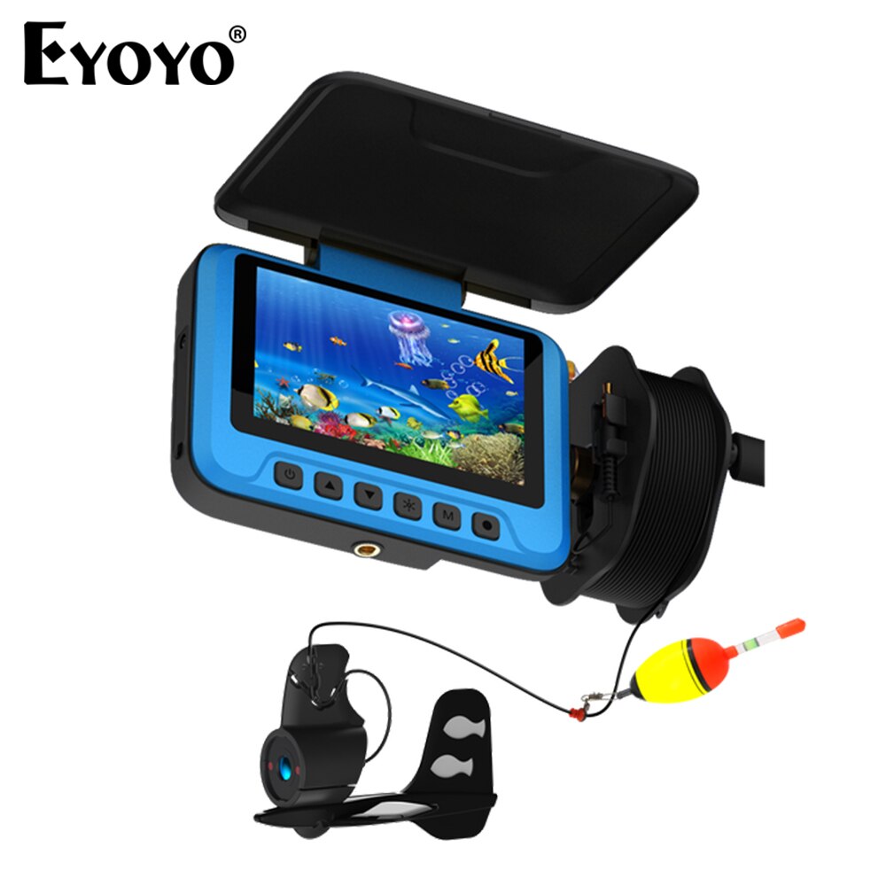 Eyoyo-FDV3000 4X 디지털 줌 바다 낚시 카메라 키트, 4.3 인치 LED 스크린 수중 모니터링 어군 탐지기 모바일 전원 공급 장치